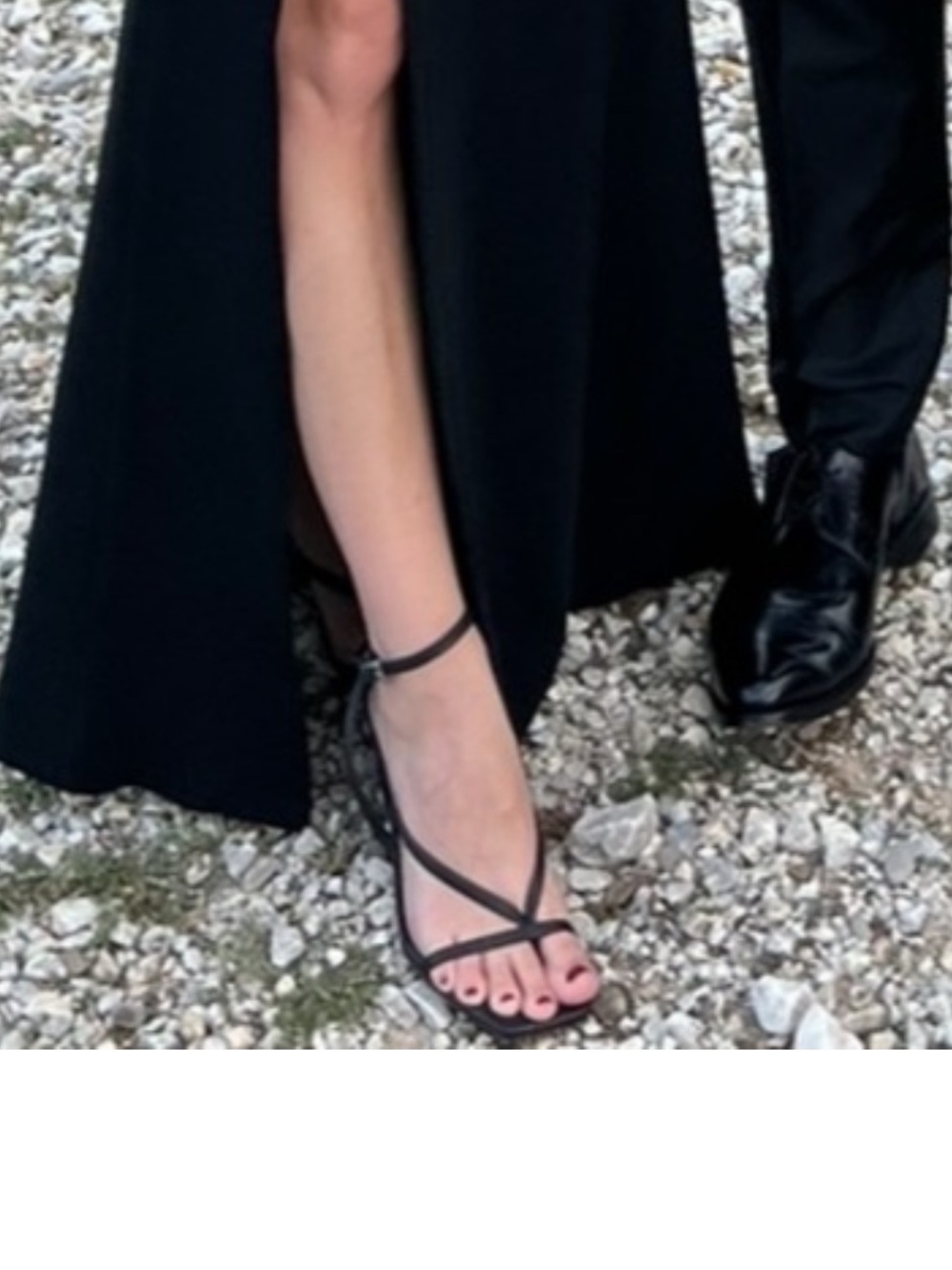 Abercrombie & Fitch Black Strappy Square-Toe Heeled Sandals